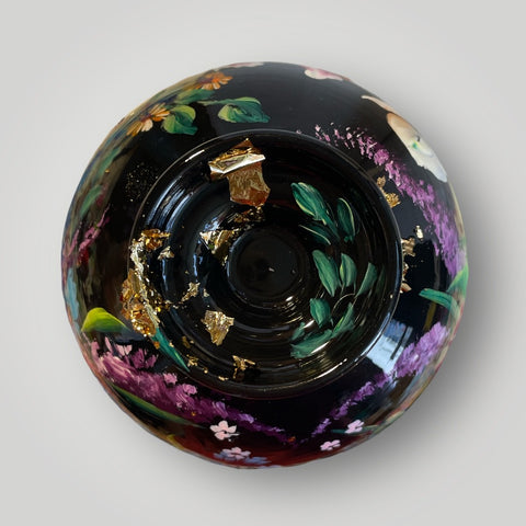 klein huisje | Zwart Bloemen |