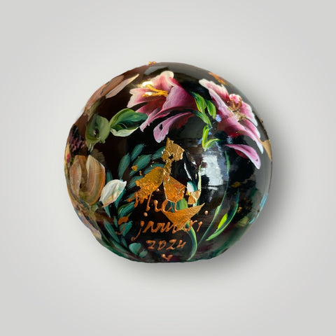 klein huisje | Zwart Bloemen |
