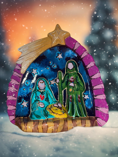 Kerststal heilige familie