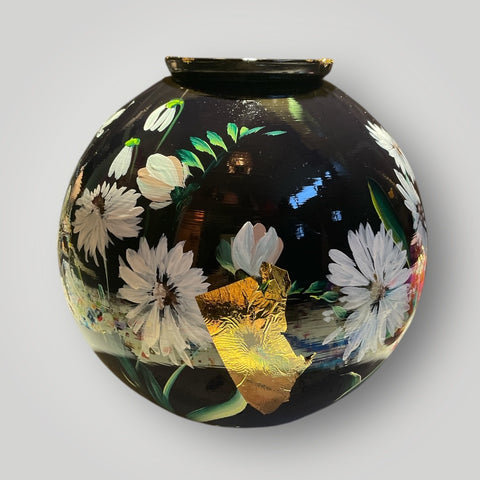 groot huisje | Zwart Geboortebloemen |