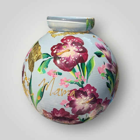 klein huisje | Licht blauw bloemen |