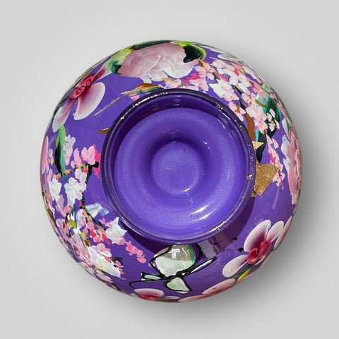 klein huisjes | Paars bloemen |