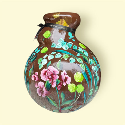 De vaas | Bloemen bruin |