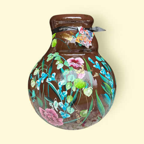 De vaas | Bloemen bruin |