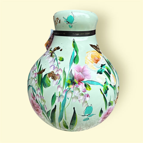 De vaas | Bloemen licht groen |
