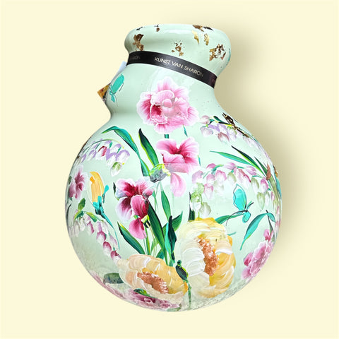 De vaas | Bloemen licht groen |