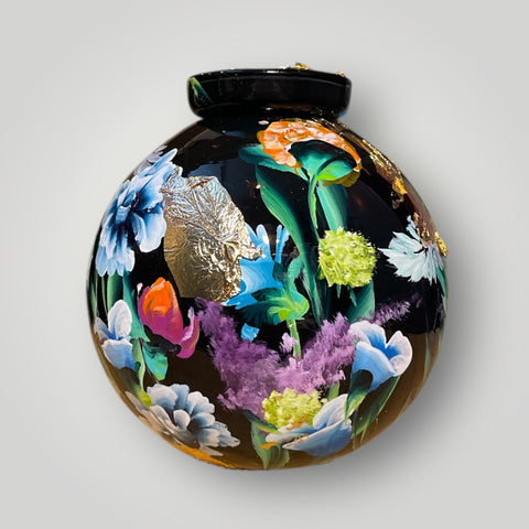 klein huisje | Zwart met rode auto |