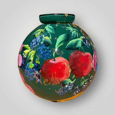 klein huisje | Groen met fruit en bloemen |