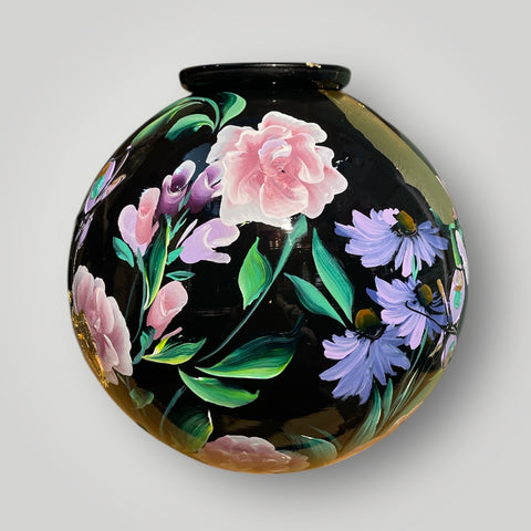 groot huisje | Zwart bloemen en symbool |