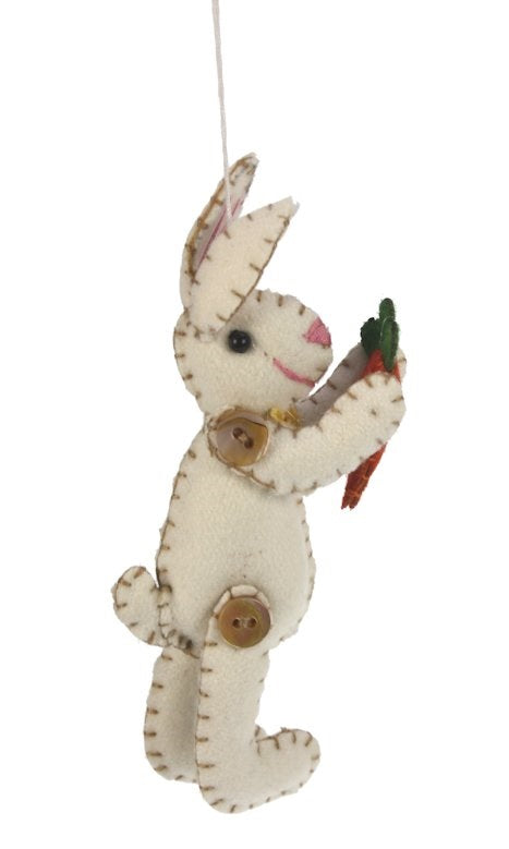 Wit haasje met knoopjes