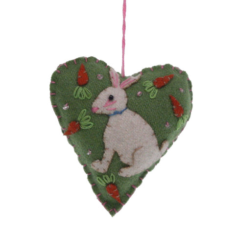 Groen hart met haasje en worteltjes