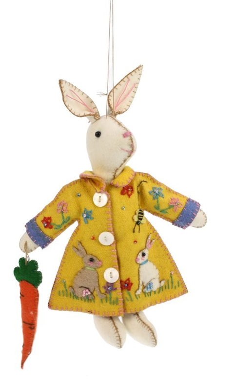 Wit haasje met worteltjes