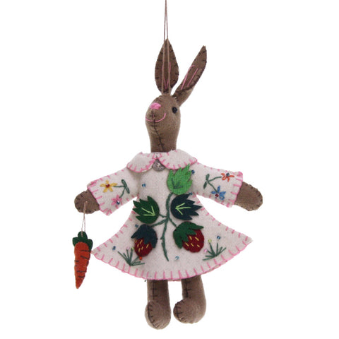 Bruin haasje met aardbeien