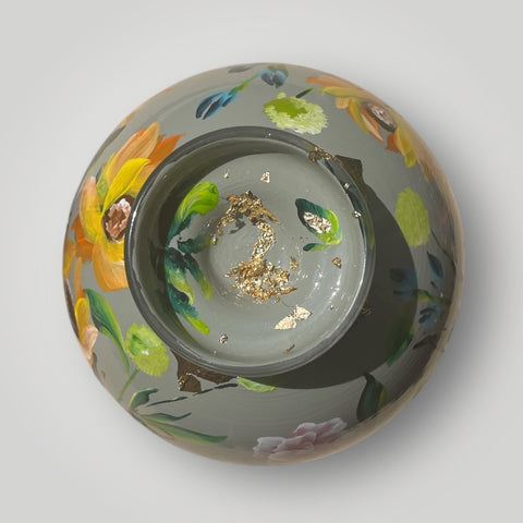 klein huisje | Licht grijs zonnebloemen |