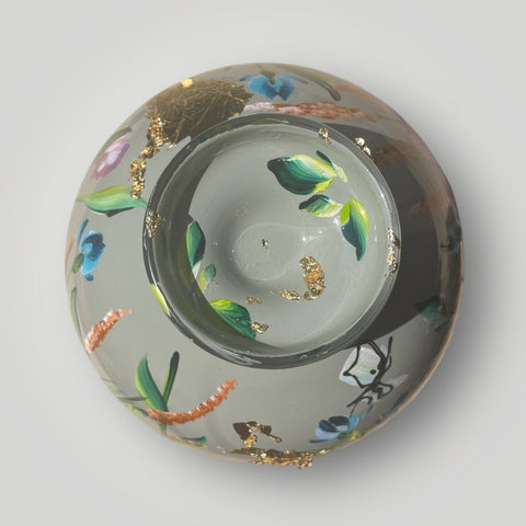 klein huisje | Licht grijs bloemen |