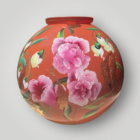 groot huisje |  Oranje bloemen |