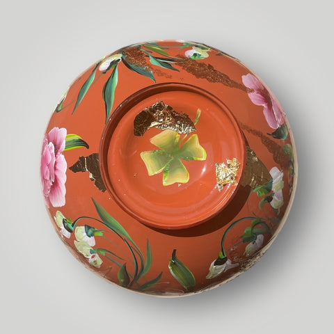 groot huisje |  Oranje bloemen |