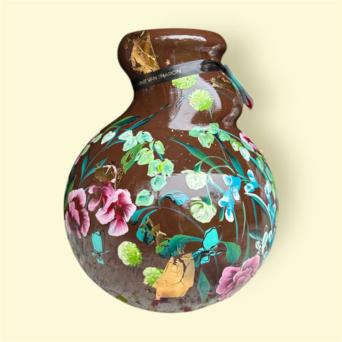 De vaas | Bloemen bruin |