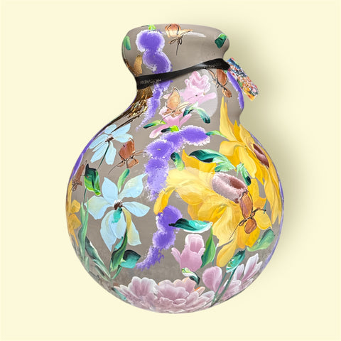 De vaas | Bloemen licht grijs |