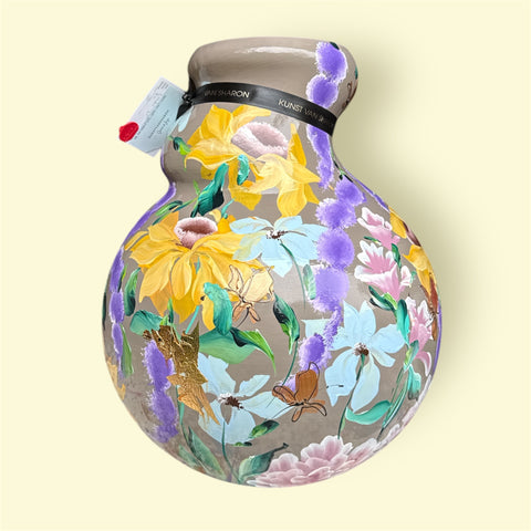 De vaas | Bloemen licht grijs |