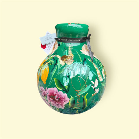 Het vaasje | Citroenen en bloemen groen |