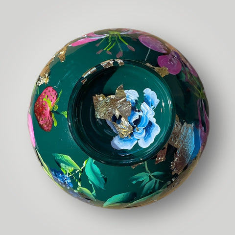 klein huisje | Groen met fruit en bloemen |