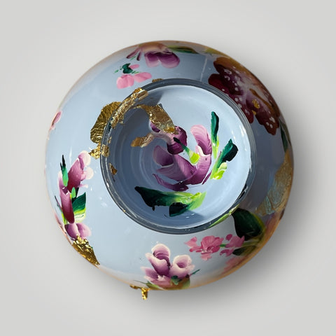 klein huisje | Licht blauw bloemen |