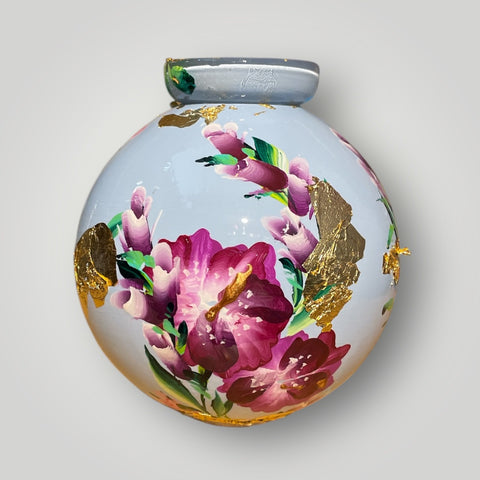 klein huisje | Licht blauw bloemen |