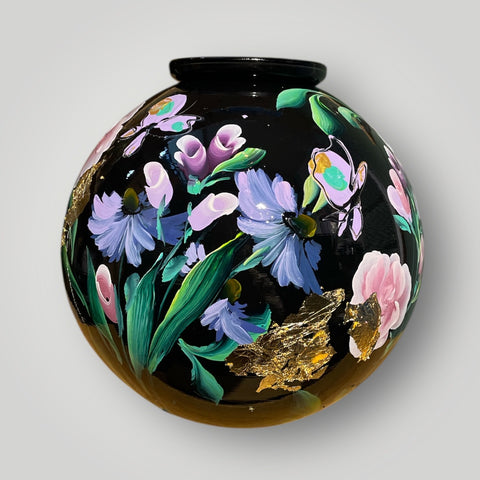 groot huisje |  Zwart bloemen en symbool |